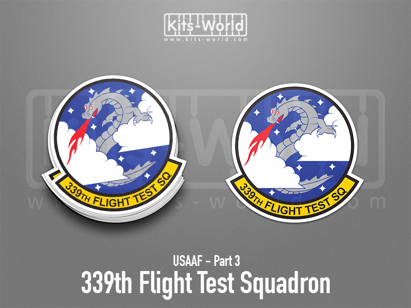 Kitsworld SAV Sticker - USAAF - 339th Flight Test Squadron W:99mm x H:100mm 